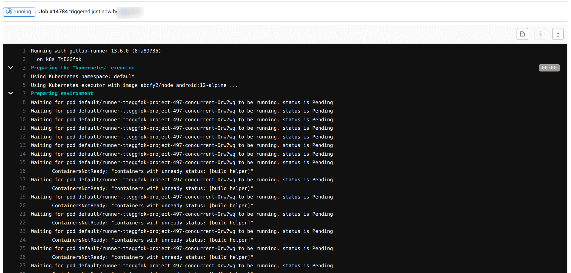 gitlab ci终端输出