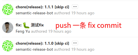 只有一个fix提交
