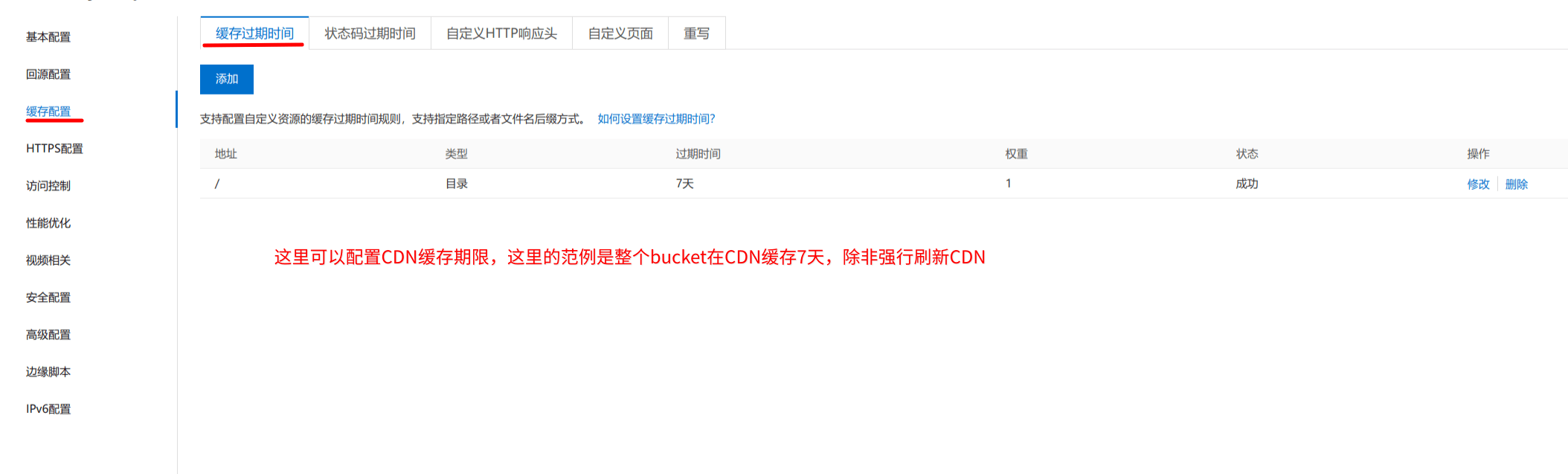 CDN缓存bucket